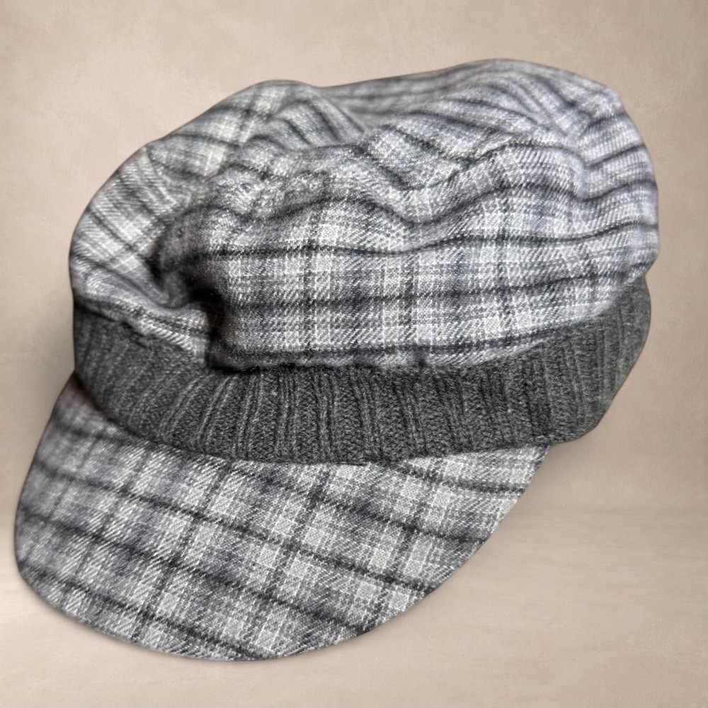 Dream Out Loud Selena Gomez Gray Black Plaid Newsboy Baker Boy Cap Hat OS